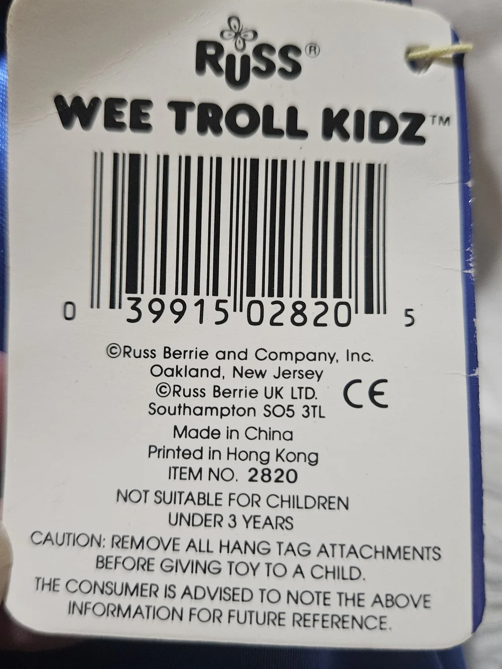 Russ Wizard Troll Plush Doll Pink Hair